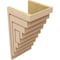 Ekena Millwork 10"W x 10"D x 20"H Wide Landon Rough Cedar Woodgrain TimberThane Corbel, Primed Tan CORUR10X10X20LANRCPR - alternate 3